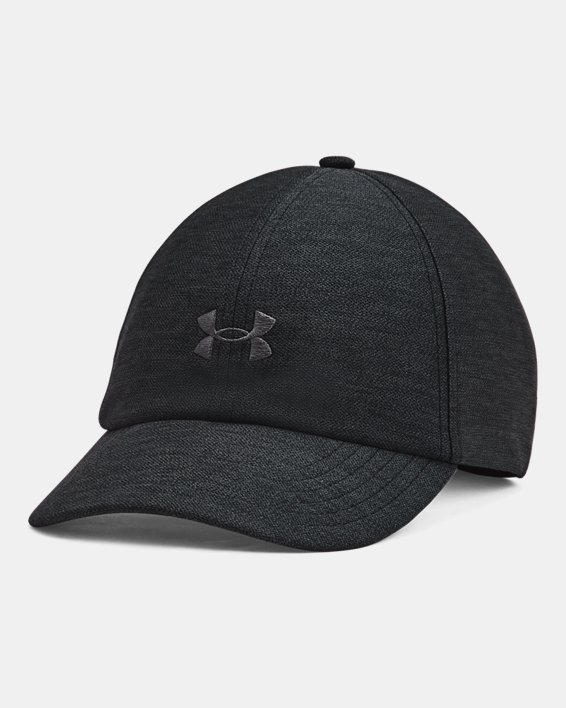 Women's UA Play Up Heathered Adjustable Cap in Black image number 0